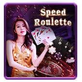 Live casino dealer table with blackjack and roulette setups